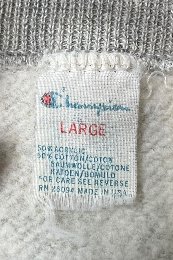 MADE IN USA 80'S FRANKLIN MARSHALL COLLAGE MICKEY SWEATSHIRT / GRAY [SIZE: L USED]