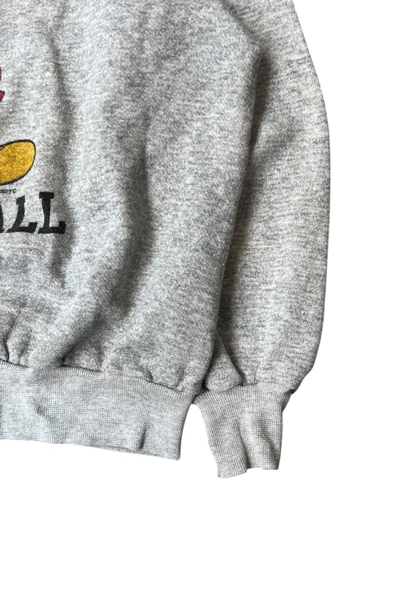 MADE IN USA 80'S FRANKLIN MARSHALL COLLAGE MICKEY SWEATSHIRT / GRAY [SIZE: L USED]