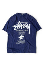 画像をギャラリービューアに読み込む, SURFMAN PRINT T-SHIRT / NAVY [SIZE: L USED]
