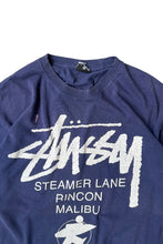 画像をギャラリービューアに読み込む, SURFMAN PRINT T-SHIRT / NAVY [SIZE: L USED]
