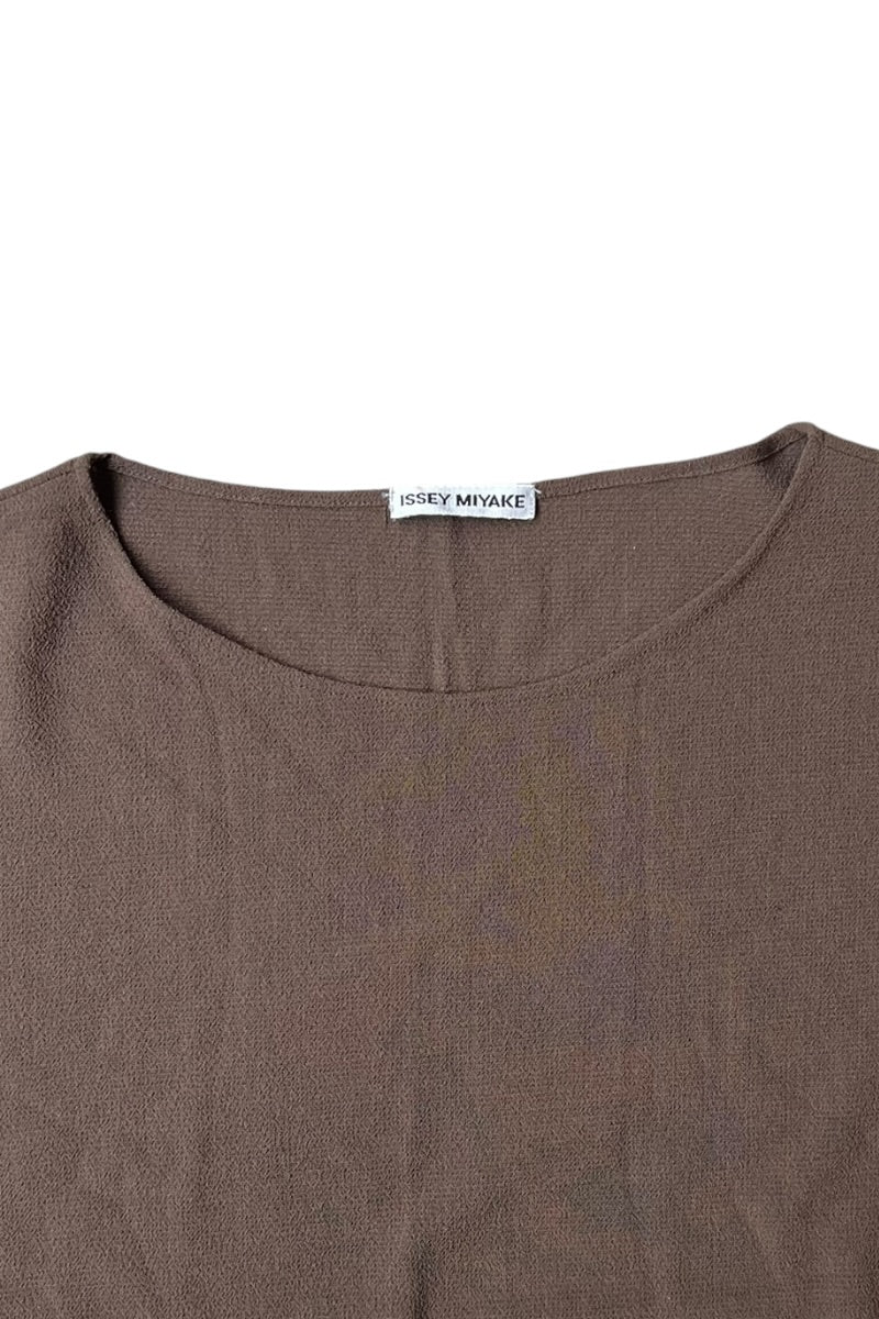 MADE IN JAPAN 90'S WOOL KNIT SLEEVELESS TOP / BROWN [SIZE: M USED]