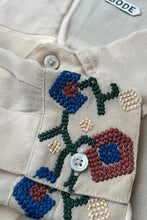 画像をギャラリービューアに読み込む, MADE IN INDIA L/S EMBROIDERY SILK SHIRT / BEIGE [SIZE: S USED]
