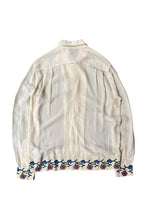 画像をギャラリービューアに読み込む, MADE IN INDIA L/S EMBROIDERY SILK SHIRT / BEIGE [SIZE: S USED]

