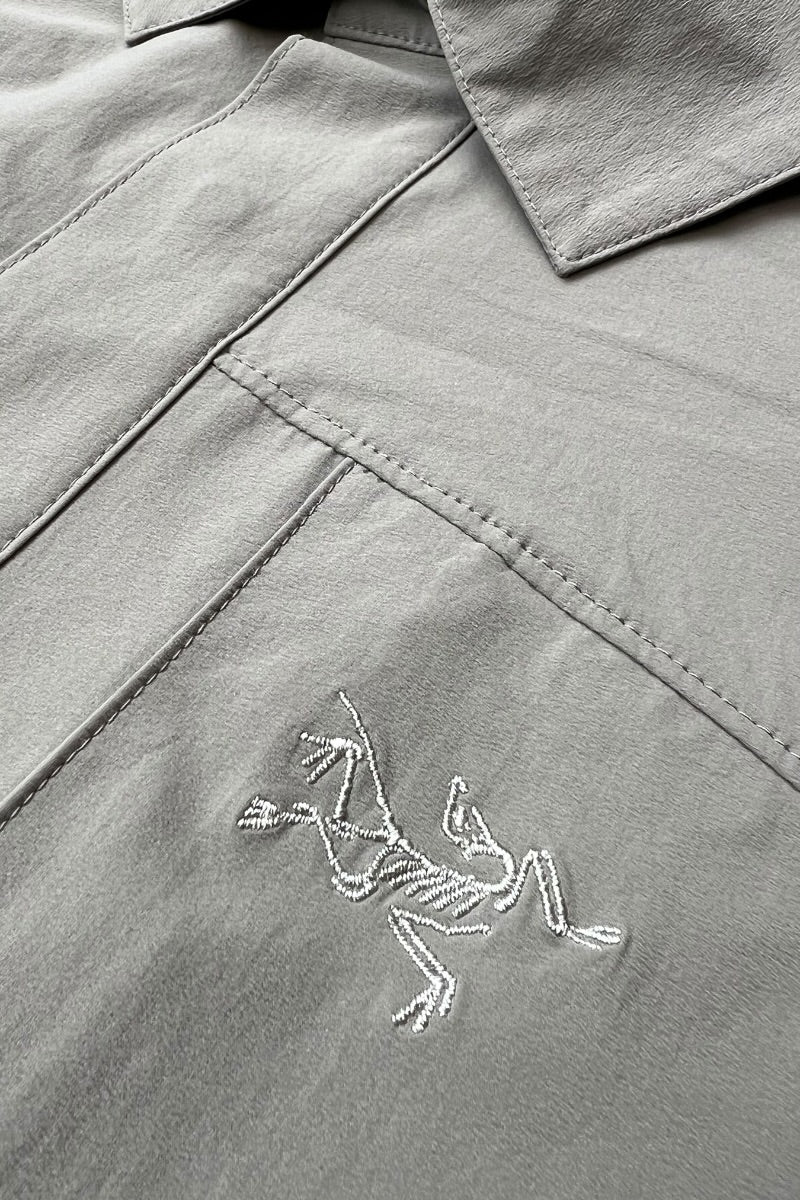 90's-Early 2000's S/S Nylon Shirt / Khaki [Size: XL Used]