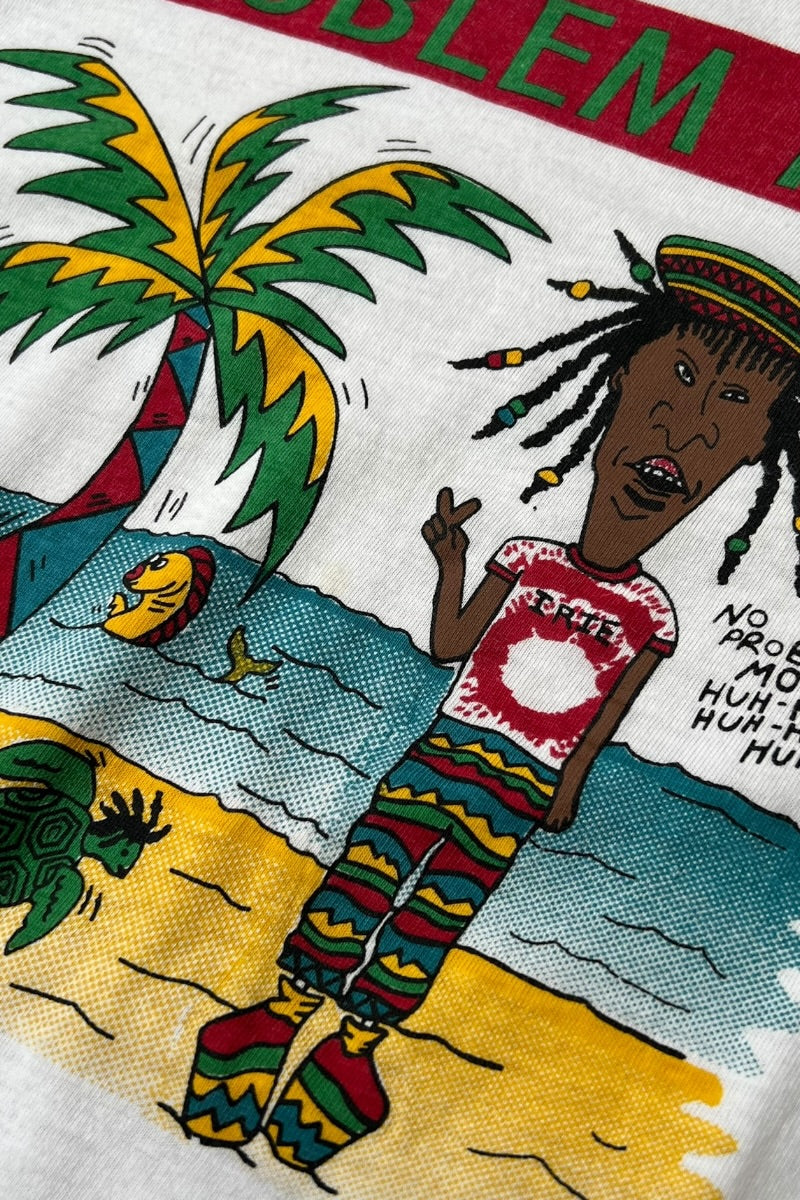 90s Beavis and Butt-Head Parody Bahamas T-Shirt / White [Size: M Used]