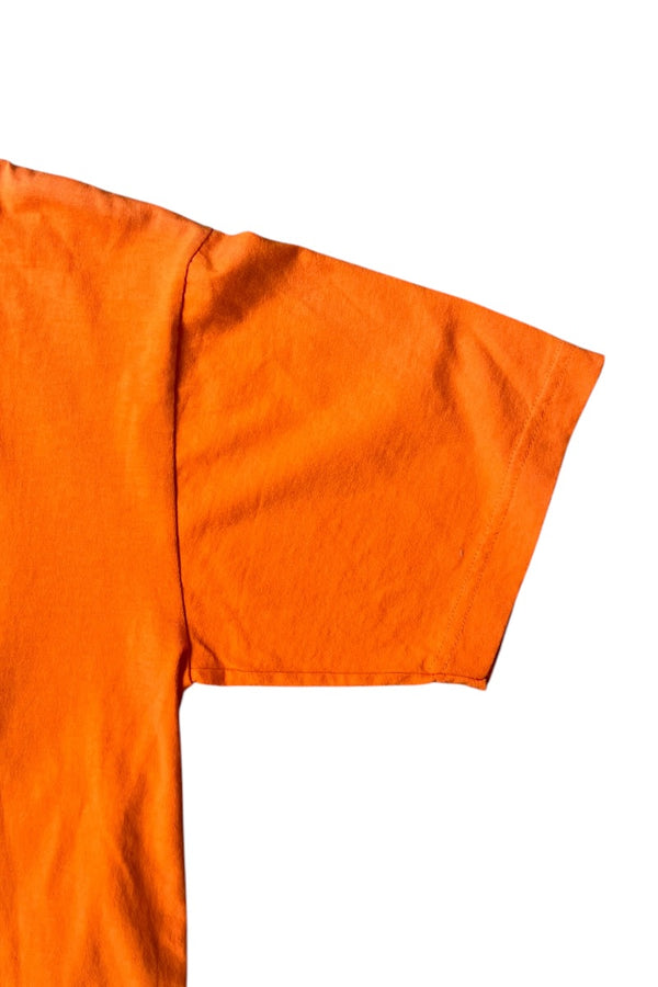 MADE IN USA 90'S LOGO T-SHIRT / ORANGE [SIZE: L USED]