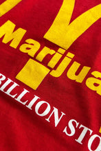 画像をギャラリービューアに読み込む, Y2K EARLY 00'S MACDONALD'S PARODY MARIJUANA T-SHIRT / RED [SIZE: L USED]
