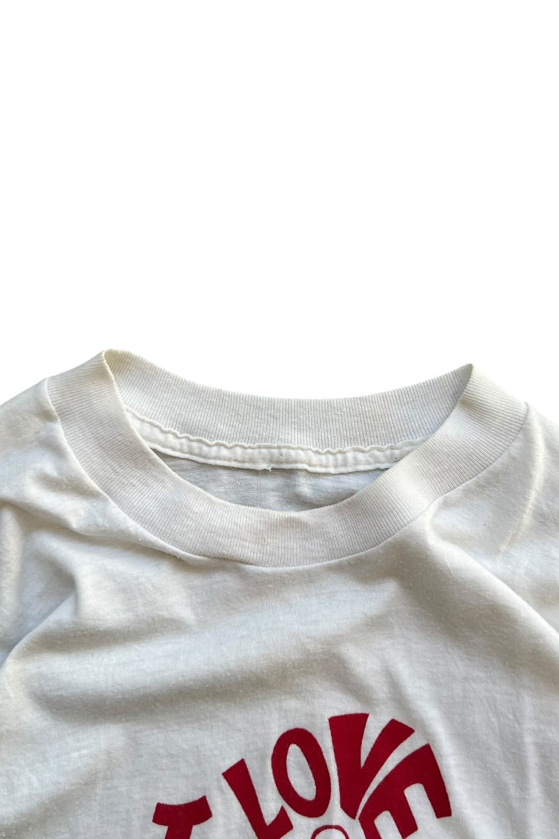 76'S I LOVE YOU T-SHIRT / WHITE [SIZE: XS USED]