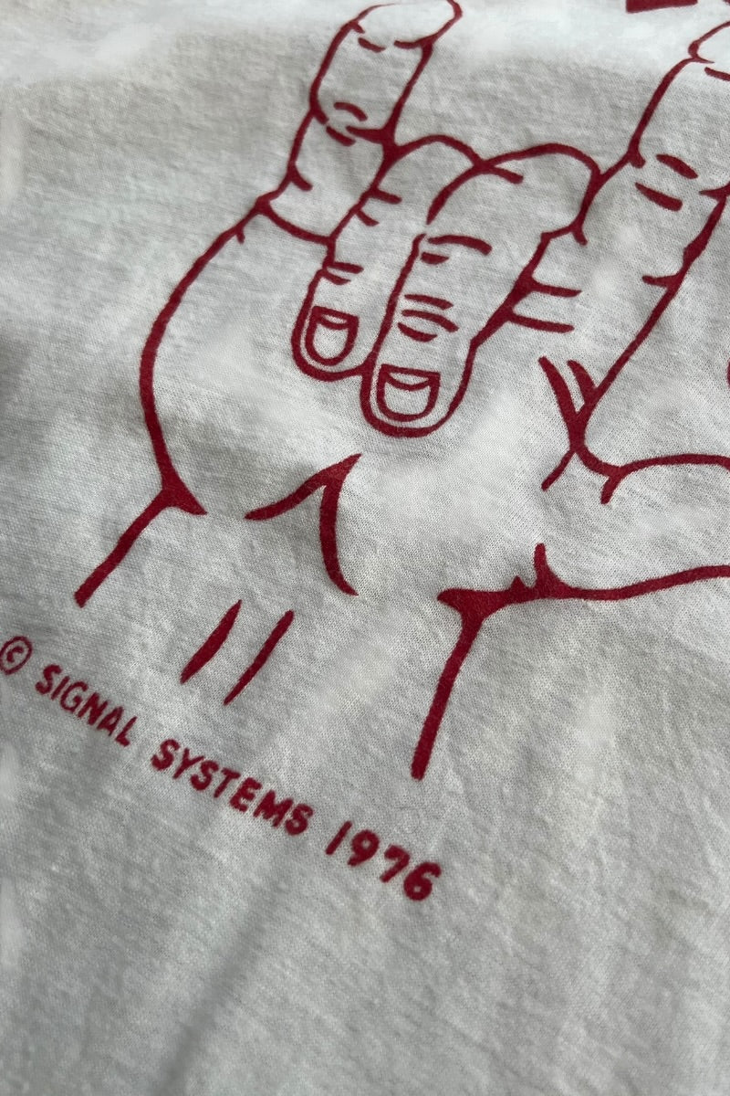 76'S I LOVE YOU T-SHIRT / WHITE [SIZE: XS USED]