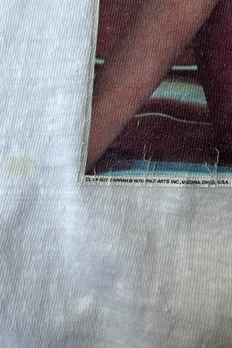 MADE IN USA 76'S FARRAH FAWCETT T-SHIRT / WHITE [SIZE: L USED]