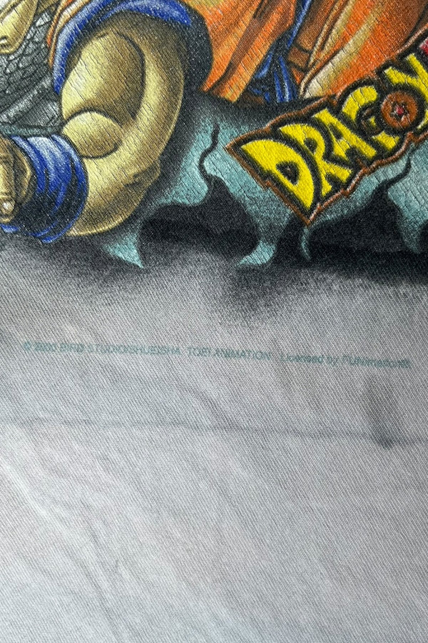 Y2K EARLY 00'S DRAGON BALL GOKU ANIME T-SHIRT / GRAY [SIZE: S USED]