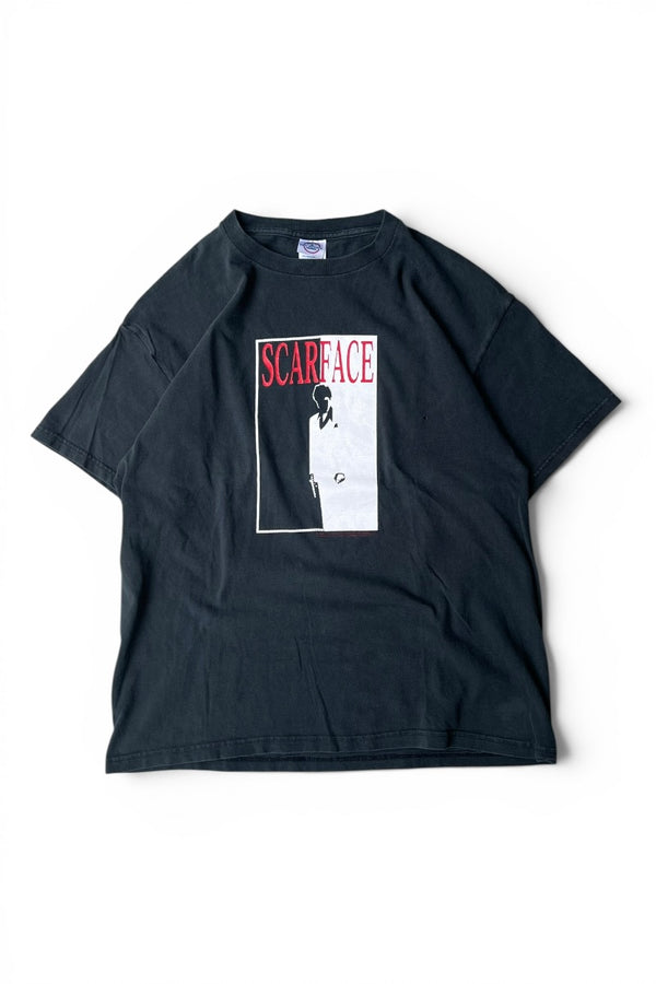MADE IN USA Y2K EARLY 00'S SCARFACE MOVIE T-SHIRT / BLACK [SIZE: L USED]