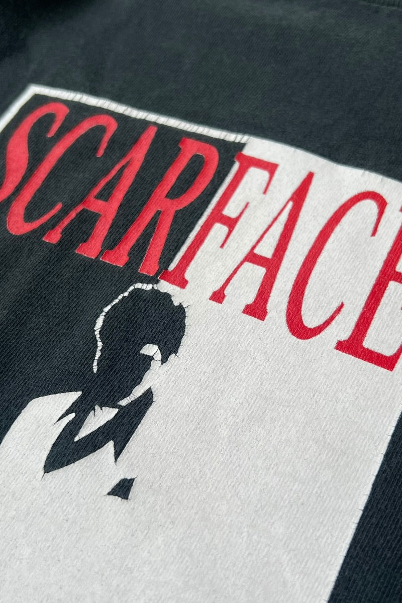 MADE IN USA Y2K EARLY 00'S SCARFACE MOVIE T-SHIRT / BLACK [SIZE: L USED]