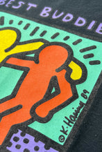 画像をギャラリービューアに読み込む, KEITH HARING T-SHIRT / BLACK [SIZE: L USED]
