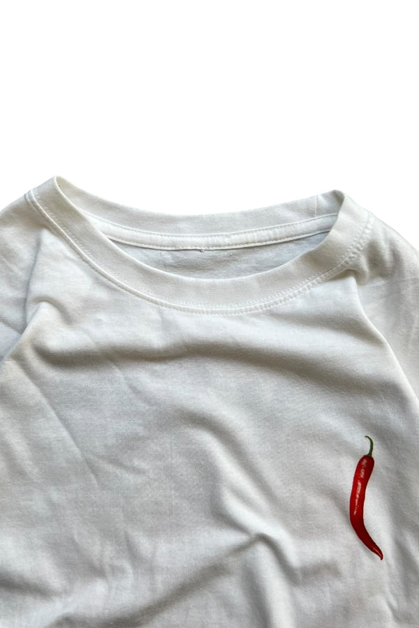 MADE IN UK STAY SPICY T-SHIRT / WHITE [SIZE: M USED]