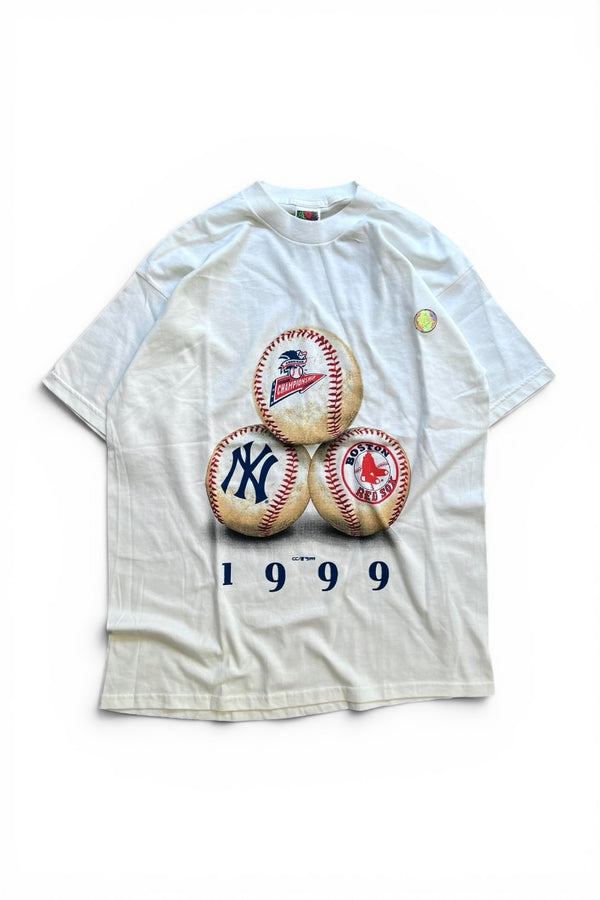 99'S MLB CHAMPIONSHIP T-SHIRT / WHITE [SIZE: L DEADSTOCK/NOS]