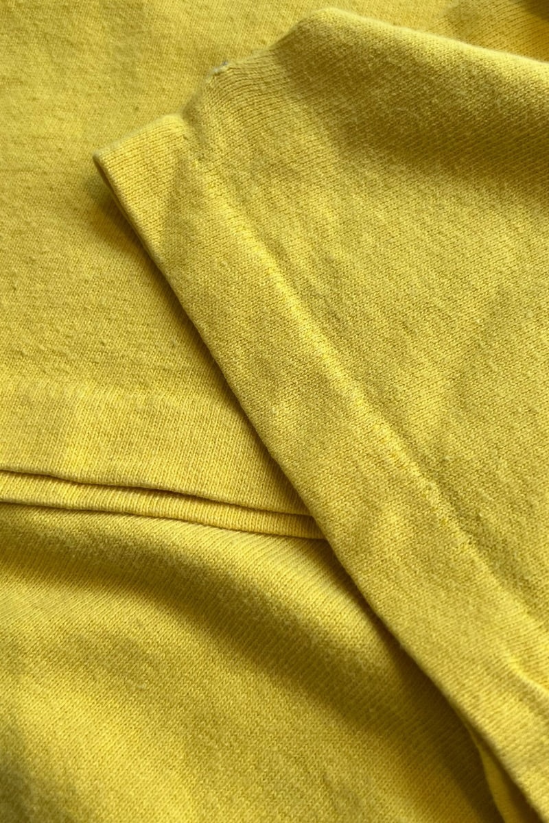 MADE IN USA 80'S T-SHIRT / YELLOW [SIZE: L USED]