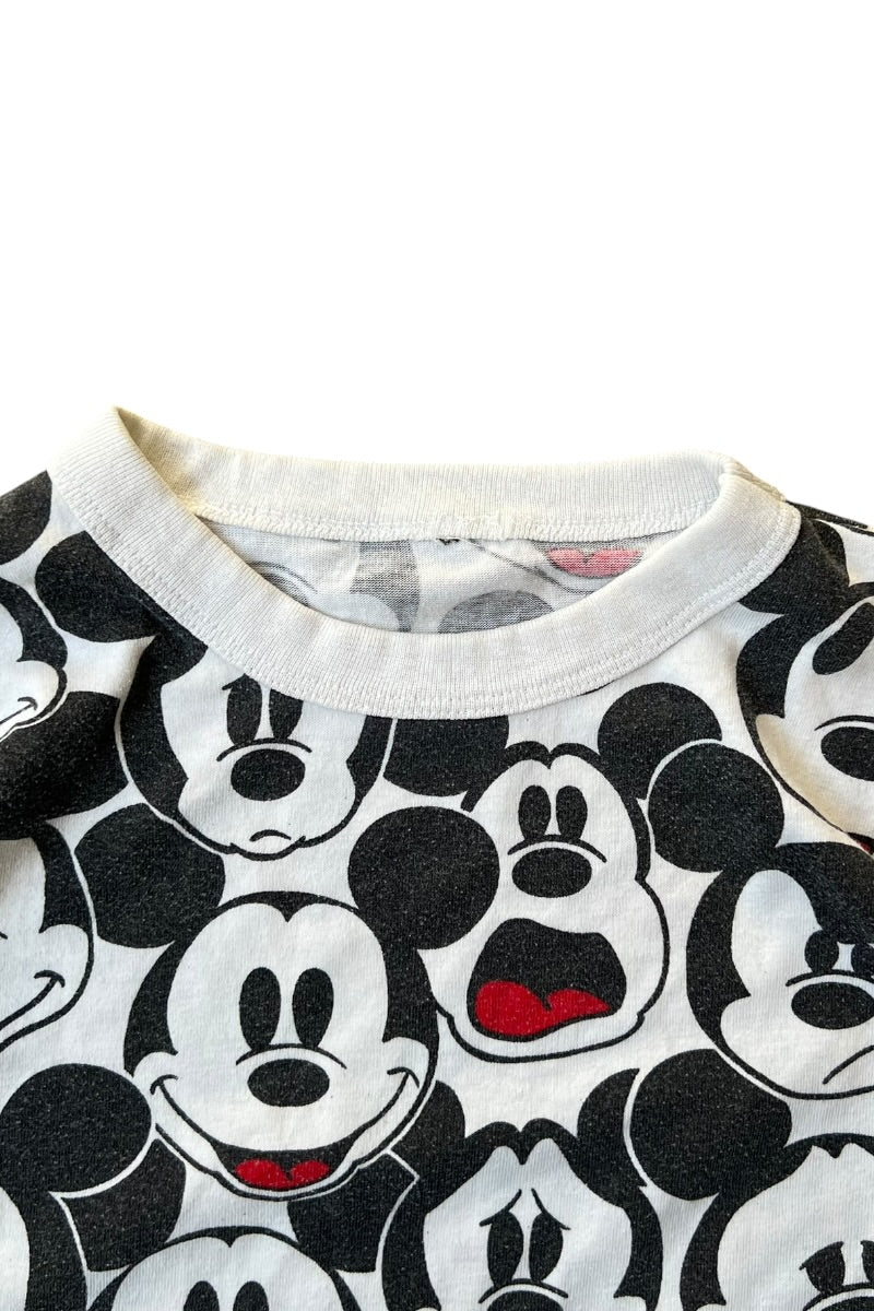 90'S ALL-PRINTED MICKEY T-SHIRT / PATTERN [SIZE: M USED]