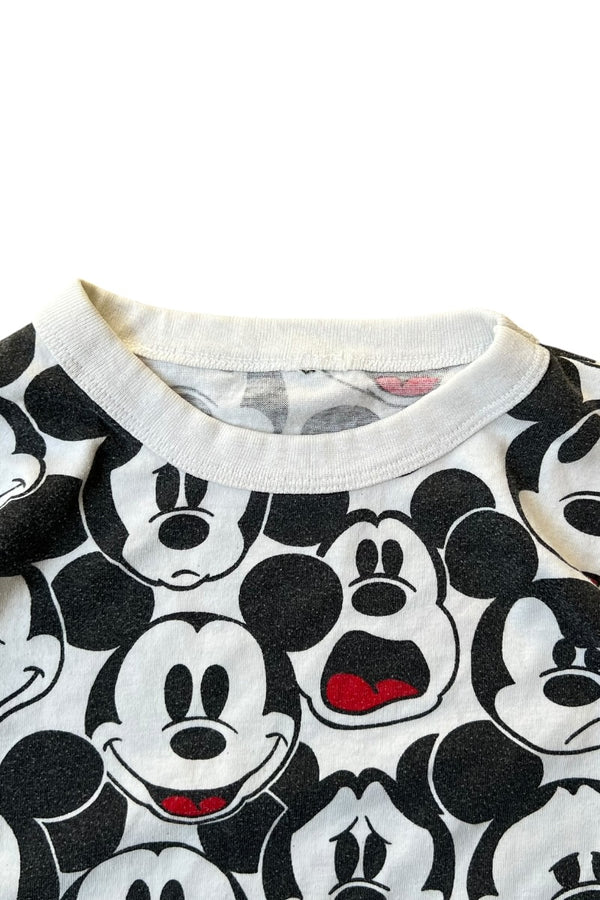 90'S ALL-PRINTED MICKEY T-SHIRT / PATTERN [SIZE: M USED]