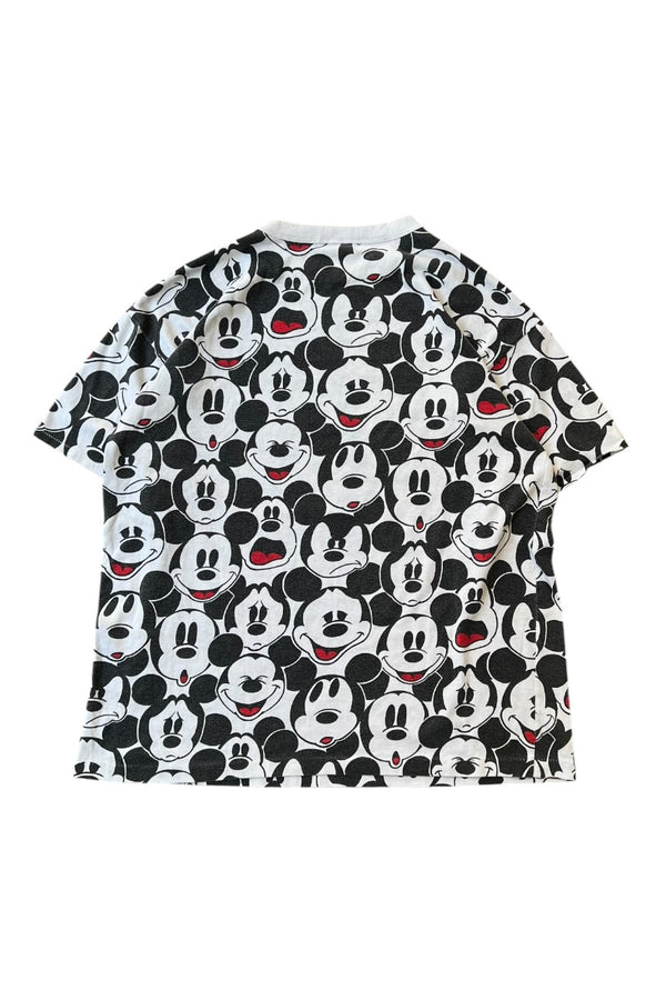 90'S ALL-PRINTED MICKEY T-SHIRT / PATTERN [SIZE: M USED]