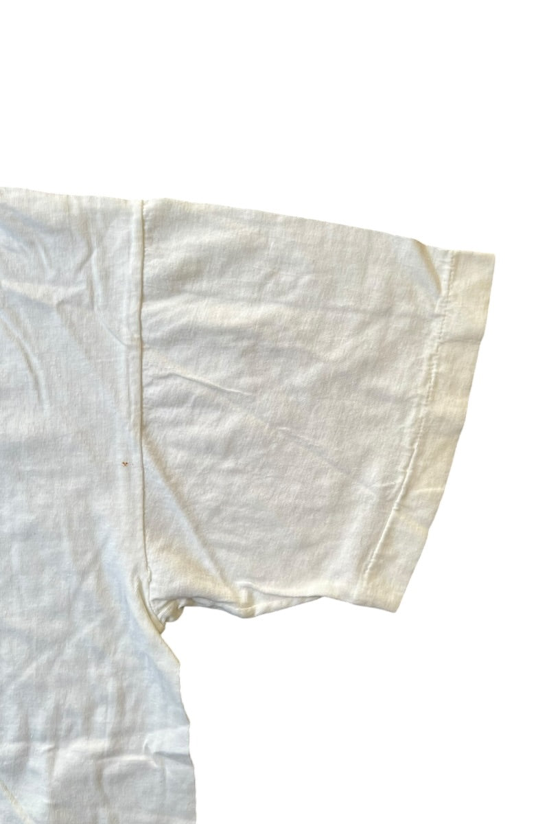 MADE IN USA 80'S MESSAGE T-SHIRT / WHITE [SIZE: L USED]