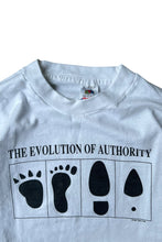画像をギャラリービューアに読み込む, MADE IN USA 91'S THE EVOLUTION OF AUTHORITY T-SHIRT / WHITE [SIZE: L USED]
