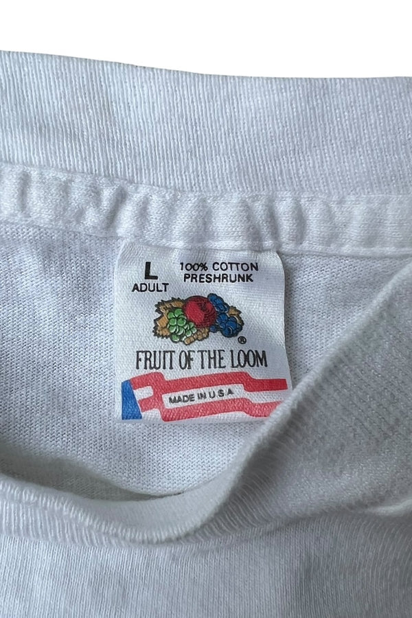 MADE IN USA 91'S THE EVOLUTION OF AUTHORITY T-SHIRT / WHITE [SIZE: L USED]