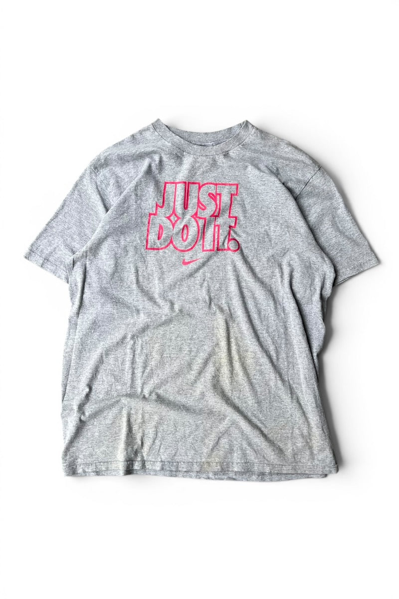 MADE IN MEXICO Y2K EARLY 00'S JUST DO IT T-SHIRT / GRAY [SIZE: 2XL USED]