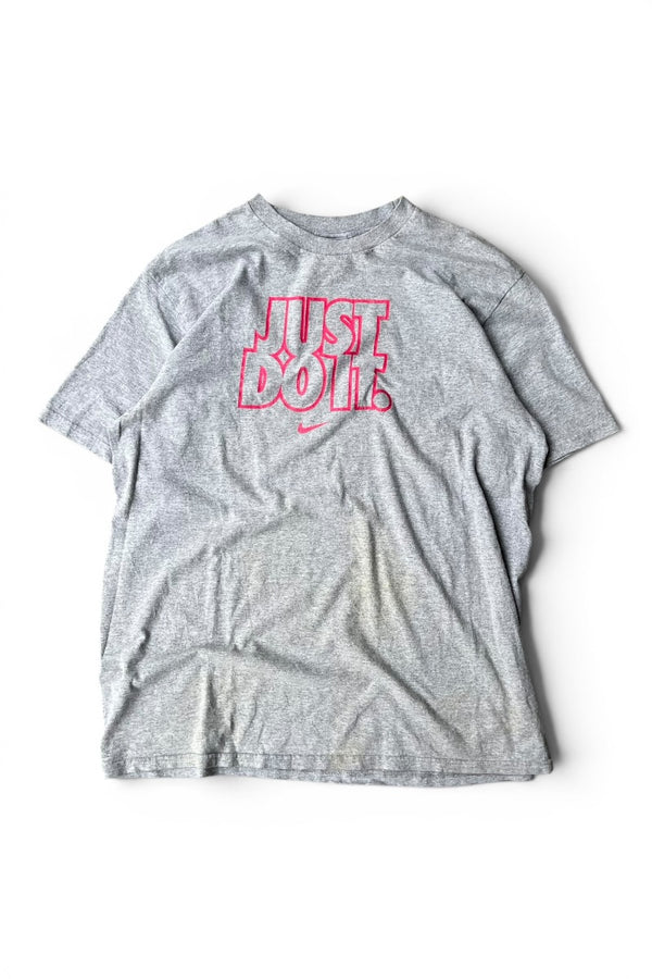 MADE IN MEXICO Y2K EARLY 00'S JUST DO IT T-SHIRT / GRAY [SIZE: 2XL USED]