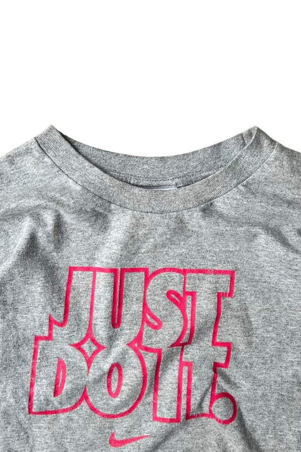 MADE IN MEXICO Y2K EARLY 00'S JUST DO IT T-SHIRT / GRAY [SIZE: 2XL USED]