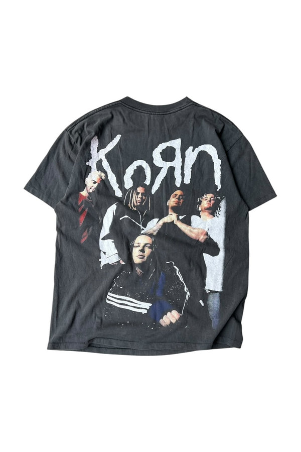 98'S-02'S KORN BOOTLEG BAND T-SHIRT / GRAY [SIZE: XL USED]
