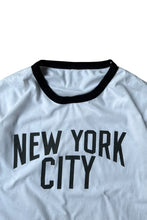 画像をギャラリービューアに読み込む, NEW YORK CITY RINGER T-SHIRT / WHITE [SIZE: M USED]
