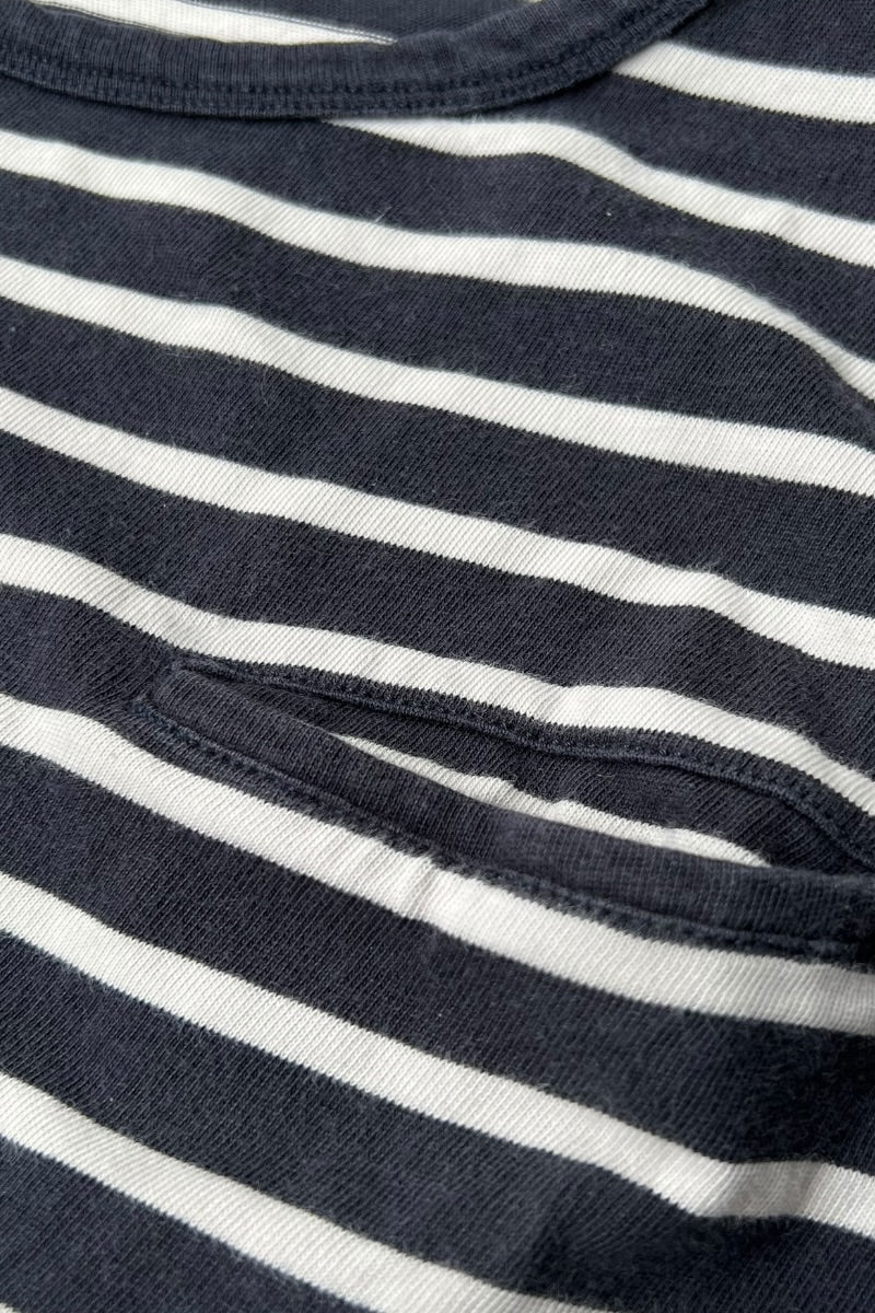 MADE IN TURKEY POCKET T-SHIRT / BORDER [SIZE: M USED]