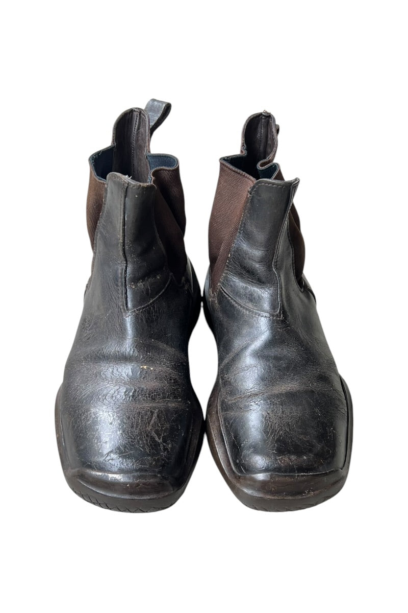 MADE IN ITALY 90S-EARLY 00S LEATHER BOOTS / BROWN [SIZE: US8.5 (approx. 27.5cm) USED]