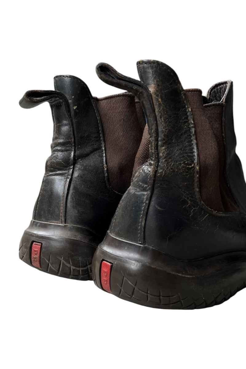 MADE IN ITALY 90S-EARLY 00S LEATHER BOOTS / BROWN [SIZE: US8.5 (approx. 27.5cm) USED]