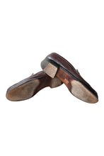 画像をギャラリービューアに読み込む, MADE IN FRANCE 90'S LIZARD SKIN 180 SIGNATURE LOAFERS / BROWN [SIZE: 43 (28cm相当) USED]
