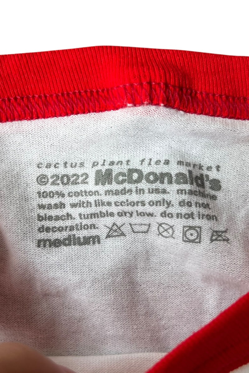 22'S LOGO PRINT RINGER T-SHIRT / WHITE [SIZE: M USED]