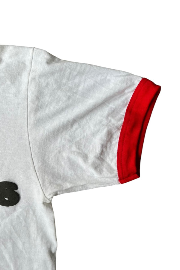22'S LOGO PRINT RINGER T-SHIRT / WHITE [SIZE: M USED]