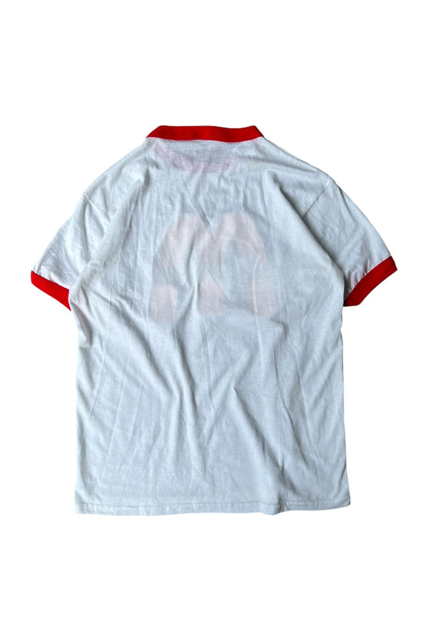 22'S LOGO PRINT RINGER T-SHIRT / WHITE [SIZE: M USED]