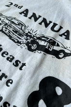 画像をギャラリービューアに読み込む, MADE IN USA 80'S SOUTHEAST FIGURE CHAMPIONSHIP V-NECK T-SHIRT / WHITE [SIZE: M USED]
