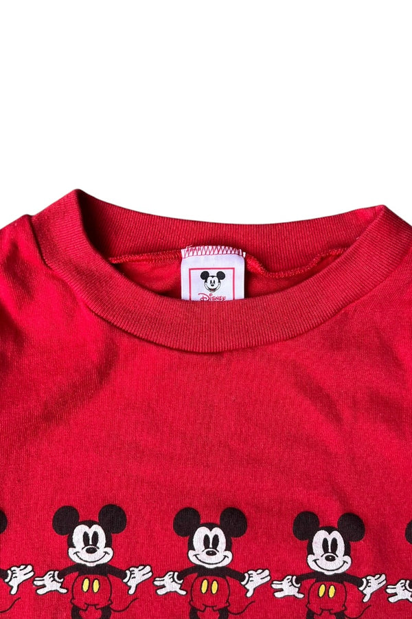 MADE IN USA 90'S MICKEY T-SHIRT / RED [SIZE: M USED]