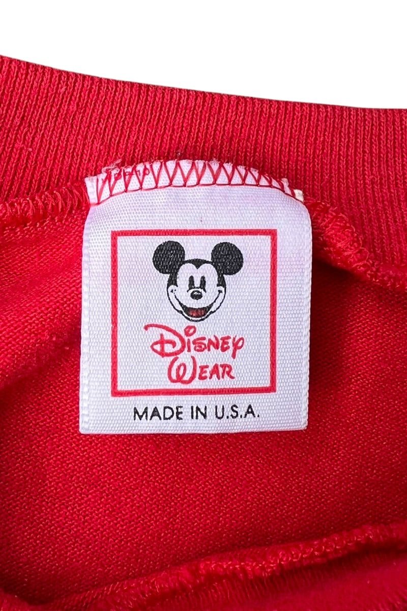 MADE IN USA 90'S MICKEY T-SHIRT / RED [SIZE: M USED]