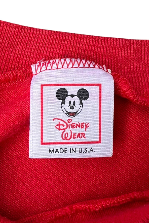 MADE IN USA 90'S MICKEY T-SHIRT / RED [SIZE: M USED]