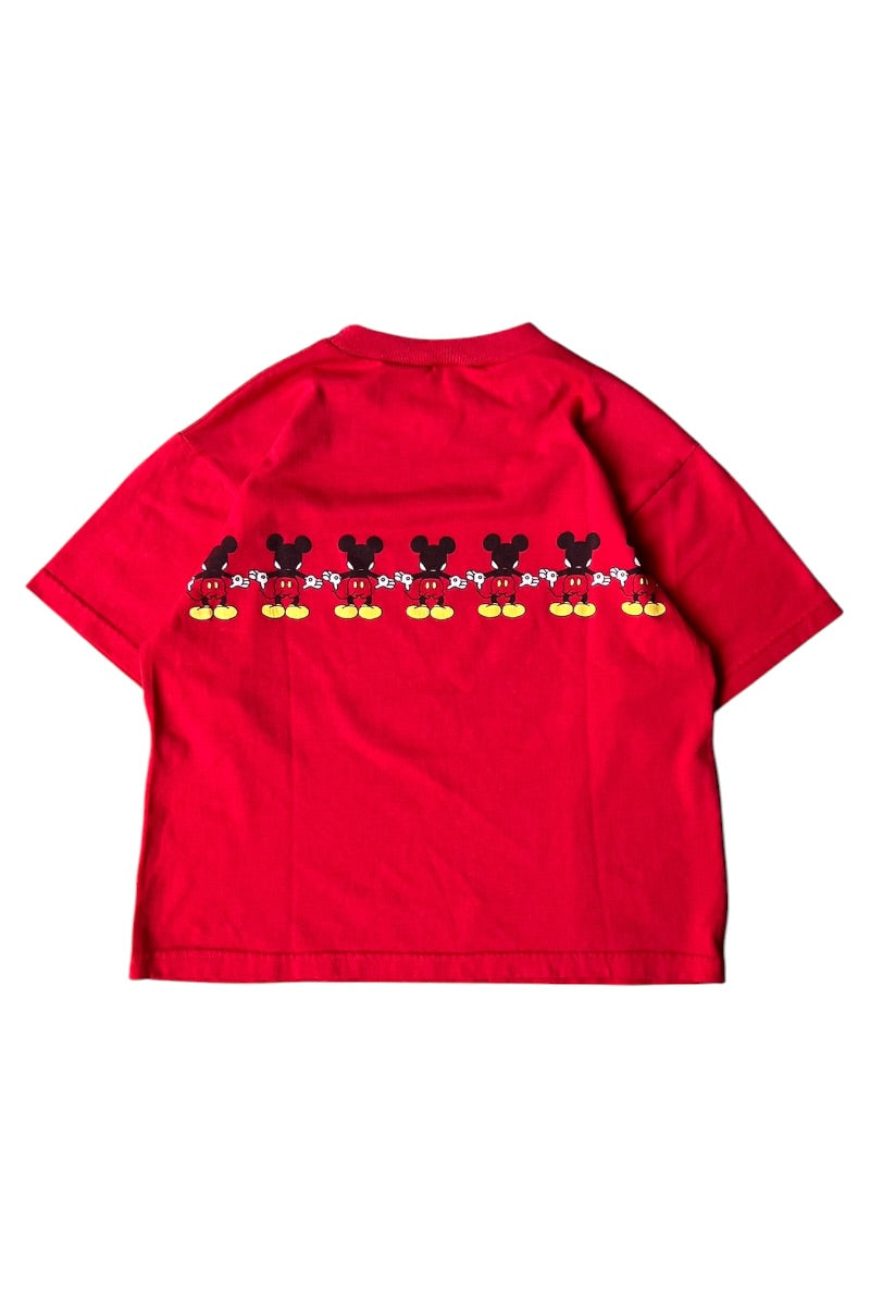 MADE IN USA 90'S MICKEY T-SHIRT / RED [SIZE: M USED]