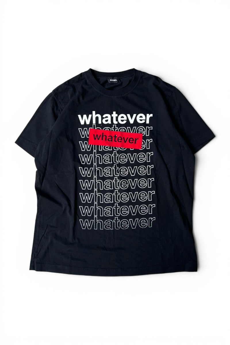 WHATEVER T-SHIRT / BLACK [SIZE: M USED]