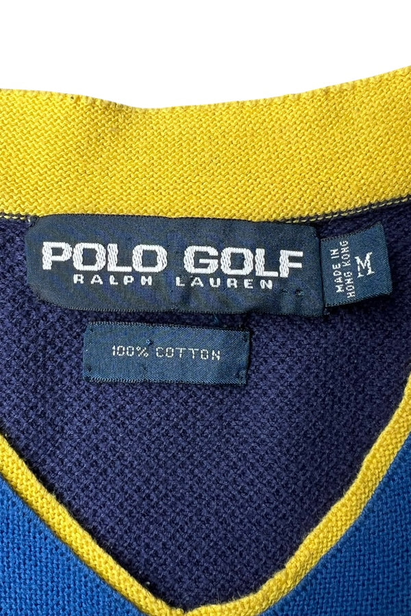 90'S COTTON KNIT VEST / NAVY [SIZE: M USED]