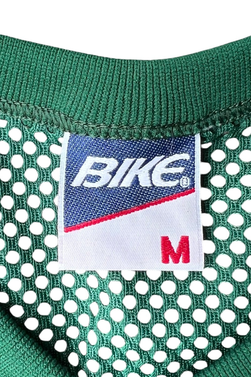 80-90'S MESH SHIRT / GREEN [SIZE: M USED]
