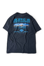 画像をギャラリービューアに読み込む, MADE IN USA Y2K 00'S FLAME HIGH WAY 101 T-SHIRT / BLACK [SIZE: L USED]
