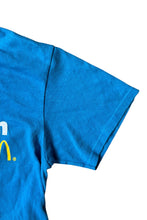 画像をギャラリービューアに読み込む, Y2K EARLY 00'S MCDONALD MESSAGE T-SHIRT / BLUE [SIZE: S USED]
