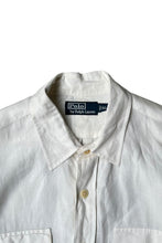 画像をギャラリービューアに読み込む, L/S LINEN SILK WORK SHIRT / WHITE [SIZE: XL USED]
